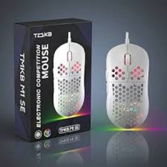 DIERYA M1SE Wired Gaming Mouse with Honeycomb Shell, 12800DPI Optical Sensor - Picture 5 of 6